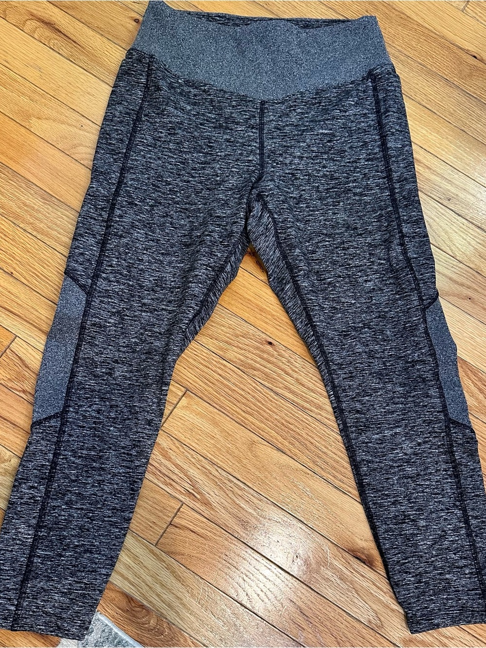 Victorias Secret PINK Cozy Leggings, Black/Gray heathered, size LG comfy lounge